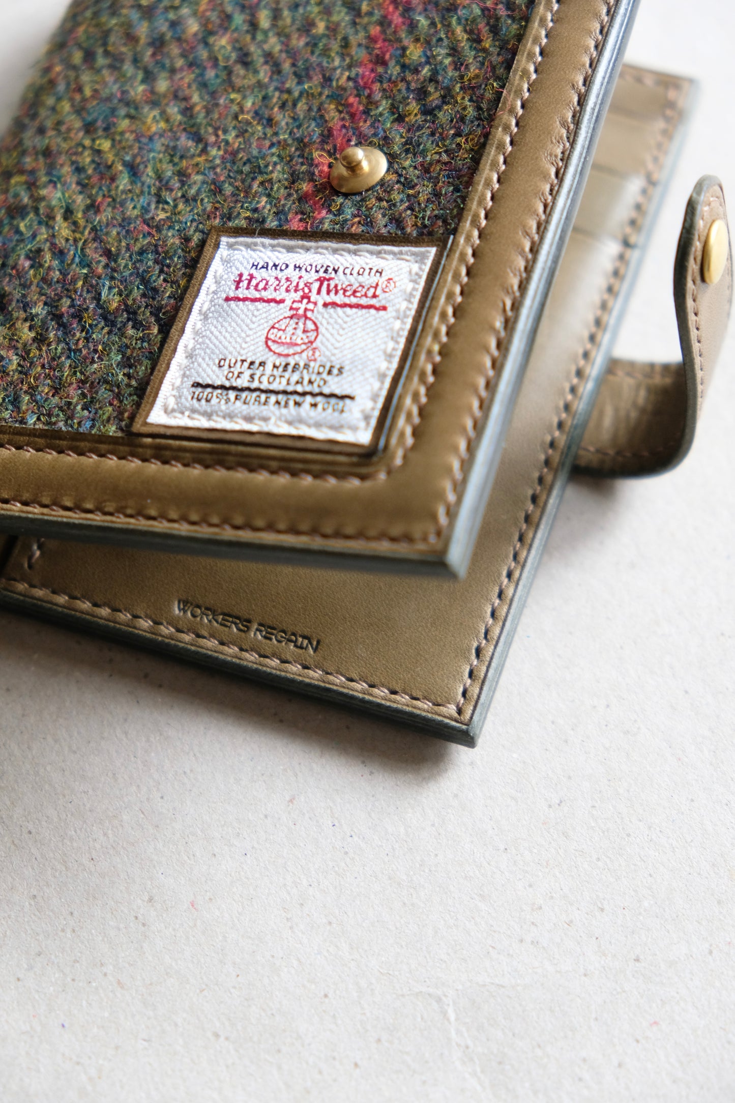 Harris Tweed 皮革拼布銀包 (初版)