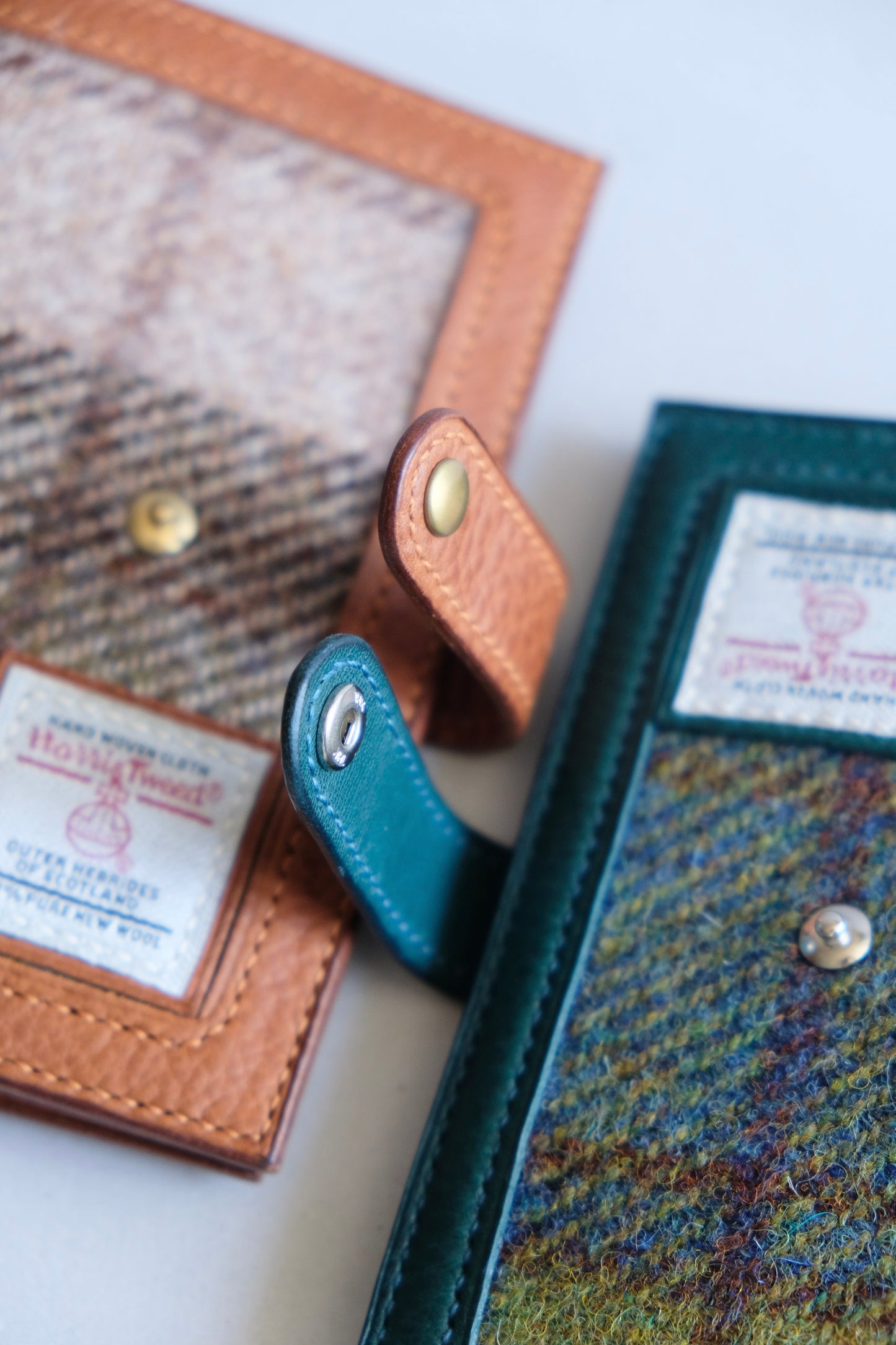 Harris Tweed 皮革拼布護照套