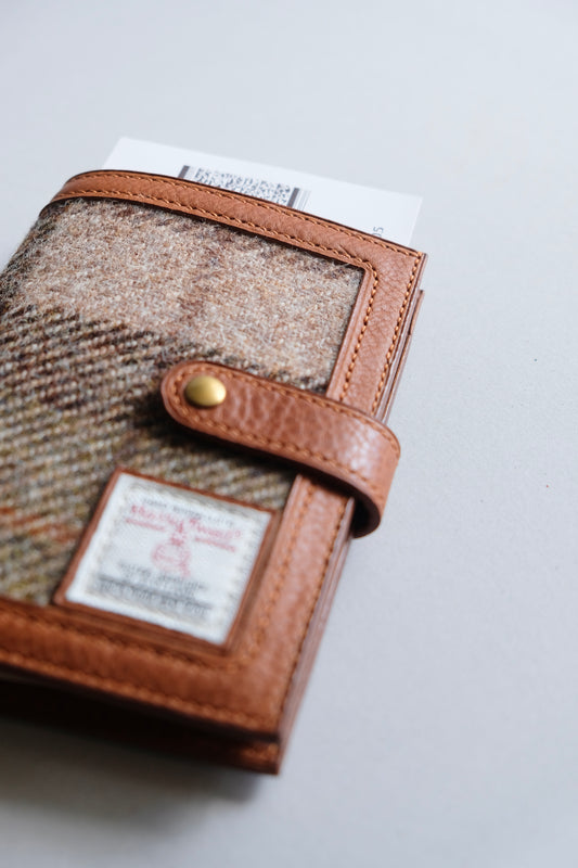 Harris Tweed 皮革拼布護照套