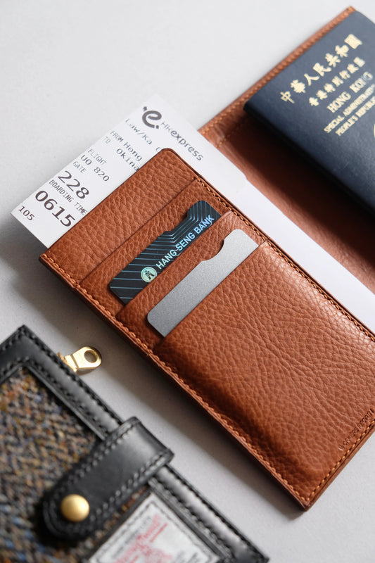 Harris Tweed 皮革拼布護照套 - Workers Regain