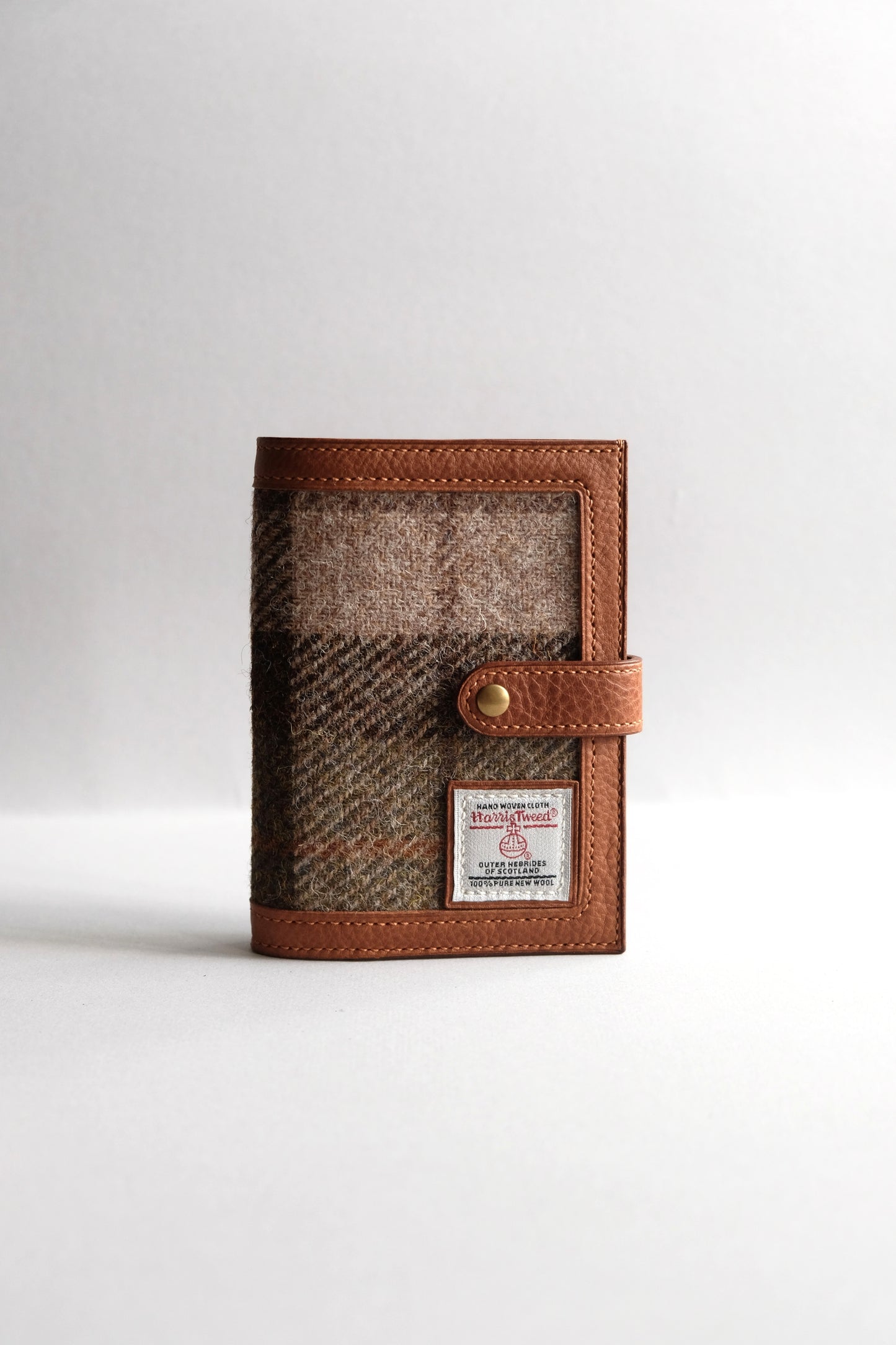 Harris Tweed 皮革拼布護照套
