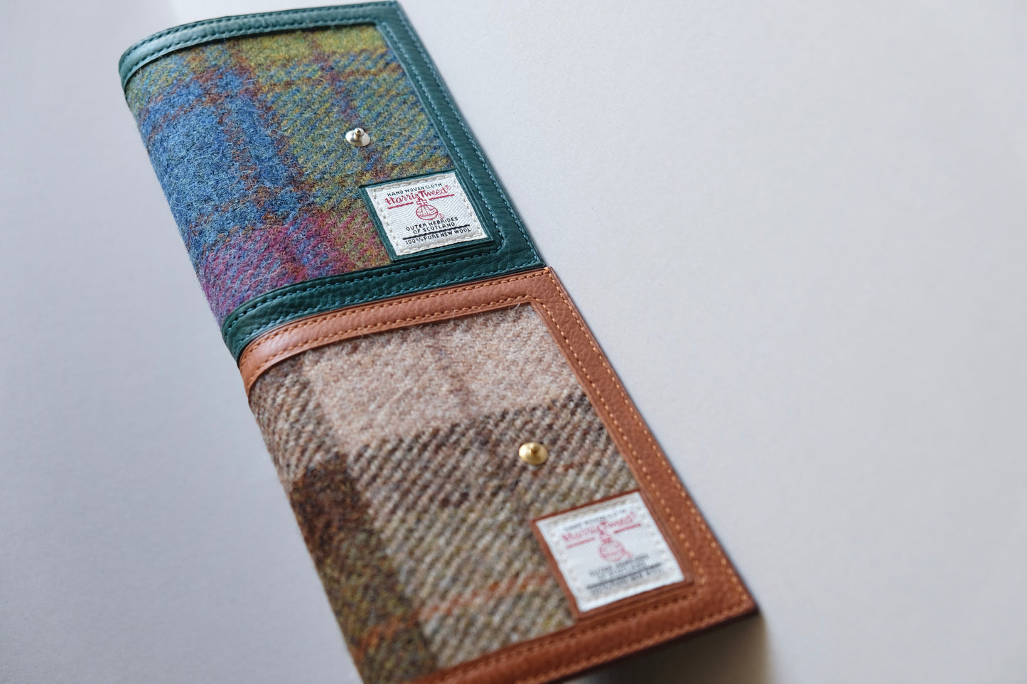 Harris Tweed 皮革拼布護照套