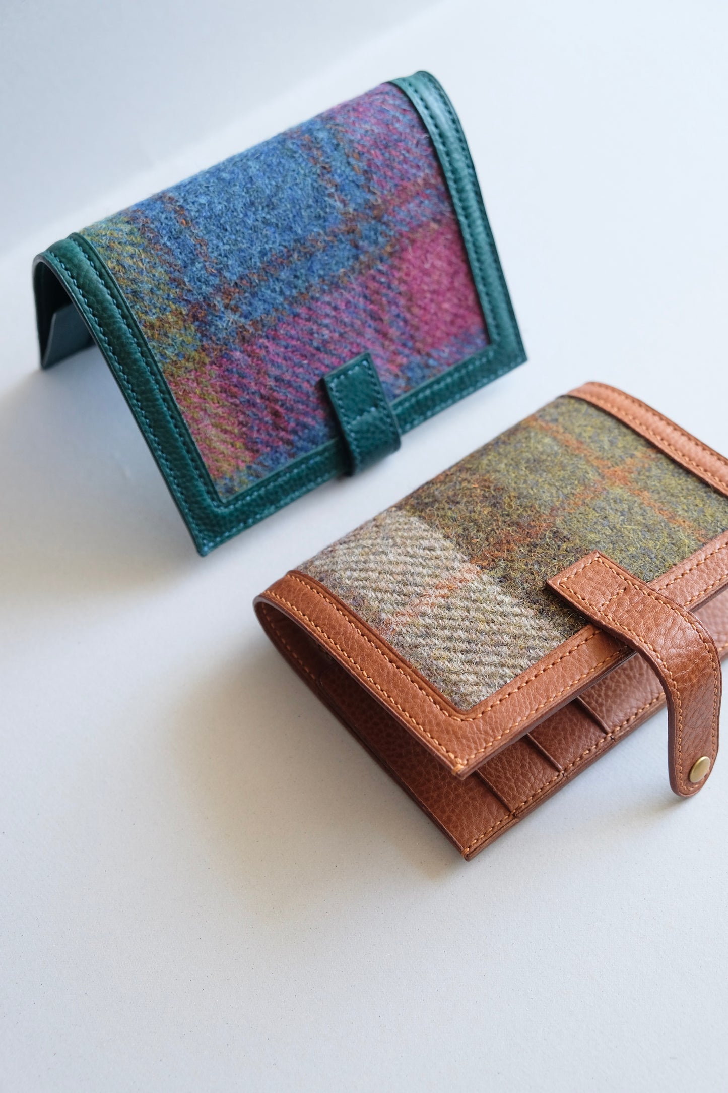 Harris Tweed 皮革拼布護照套