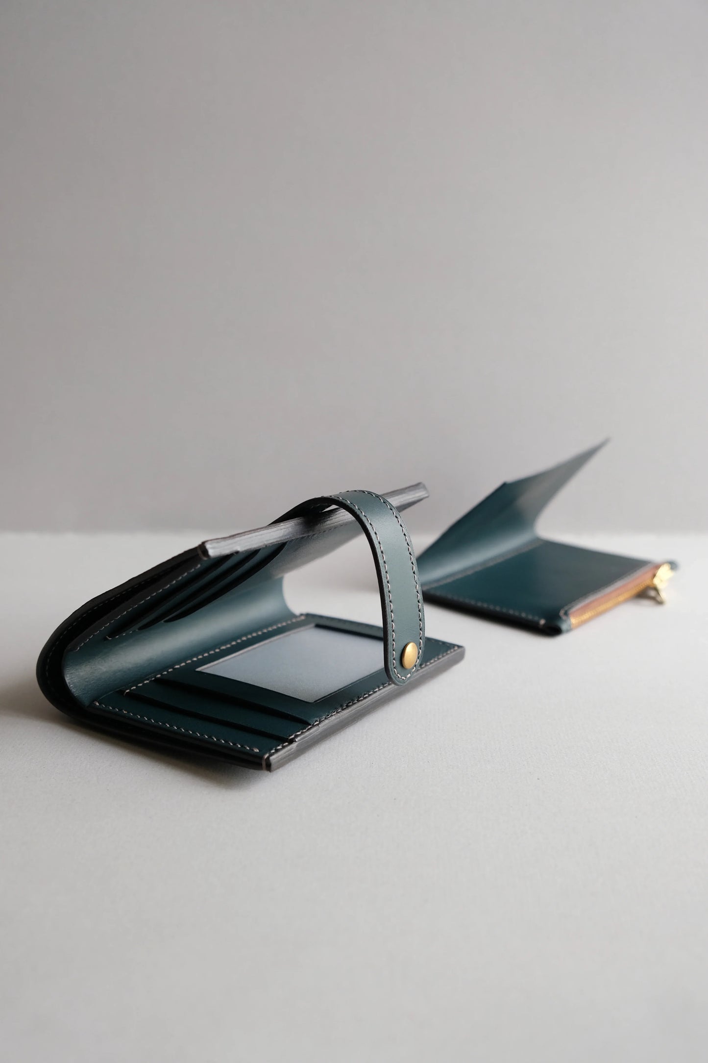 Harris Tweed 皮革拼布銀包 - Workers Regain