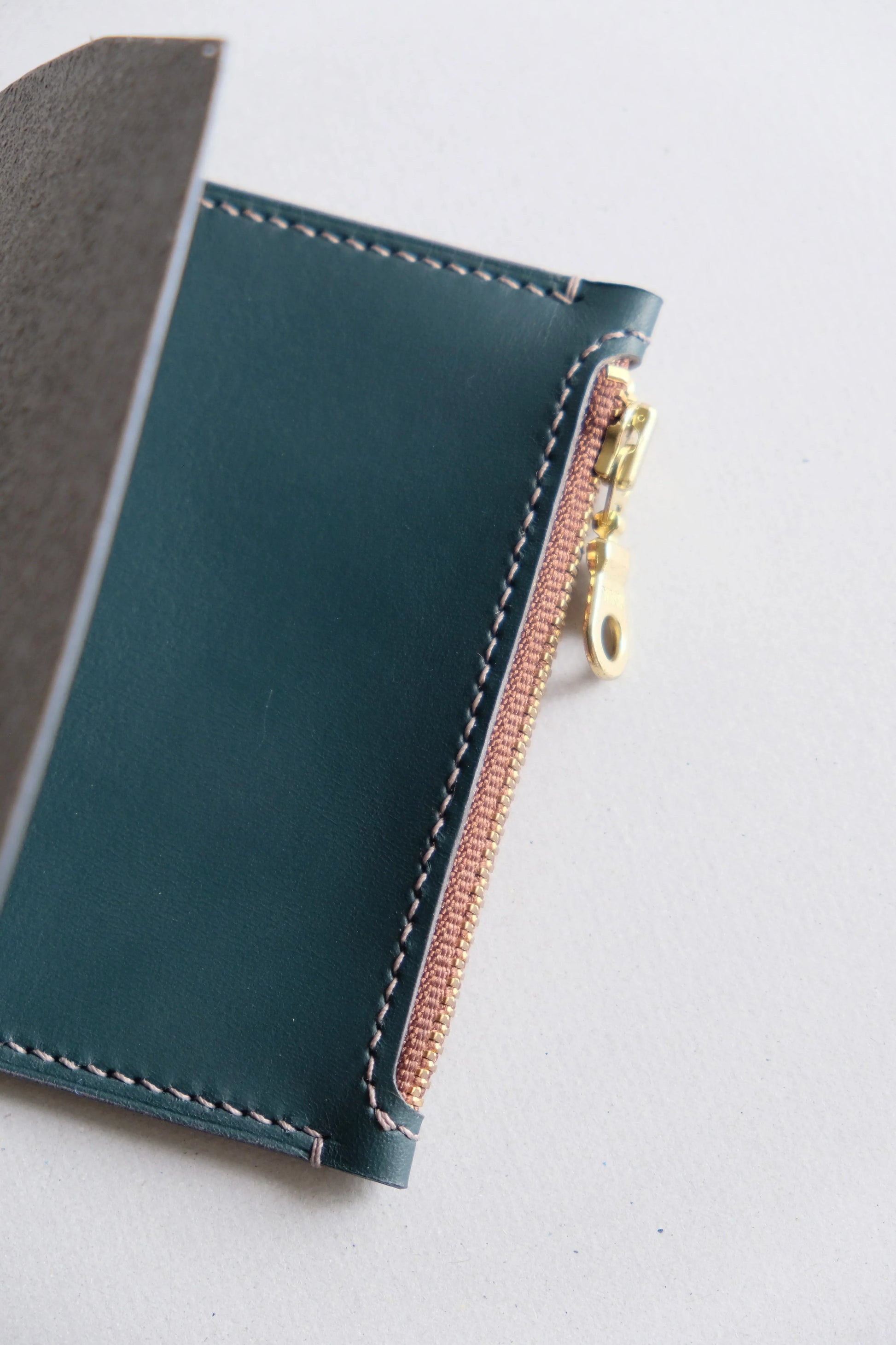 Harris Tweed 皮革拼布銀包 - Workers Regain