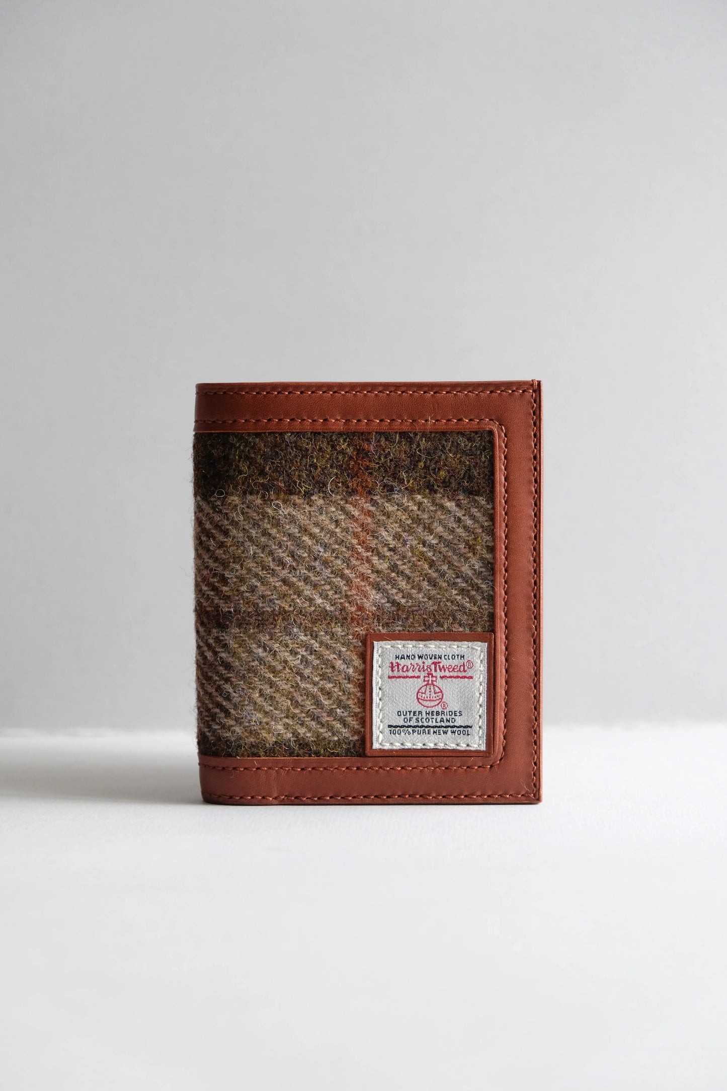 Harris Tweed 皮革拼布銀包 - Workers Regain