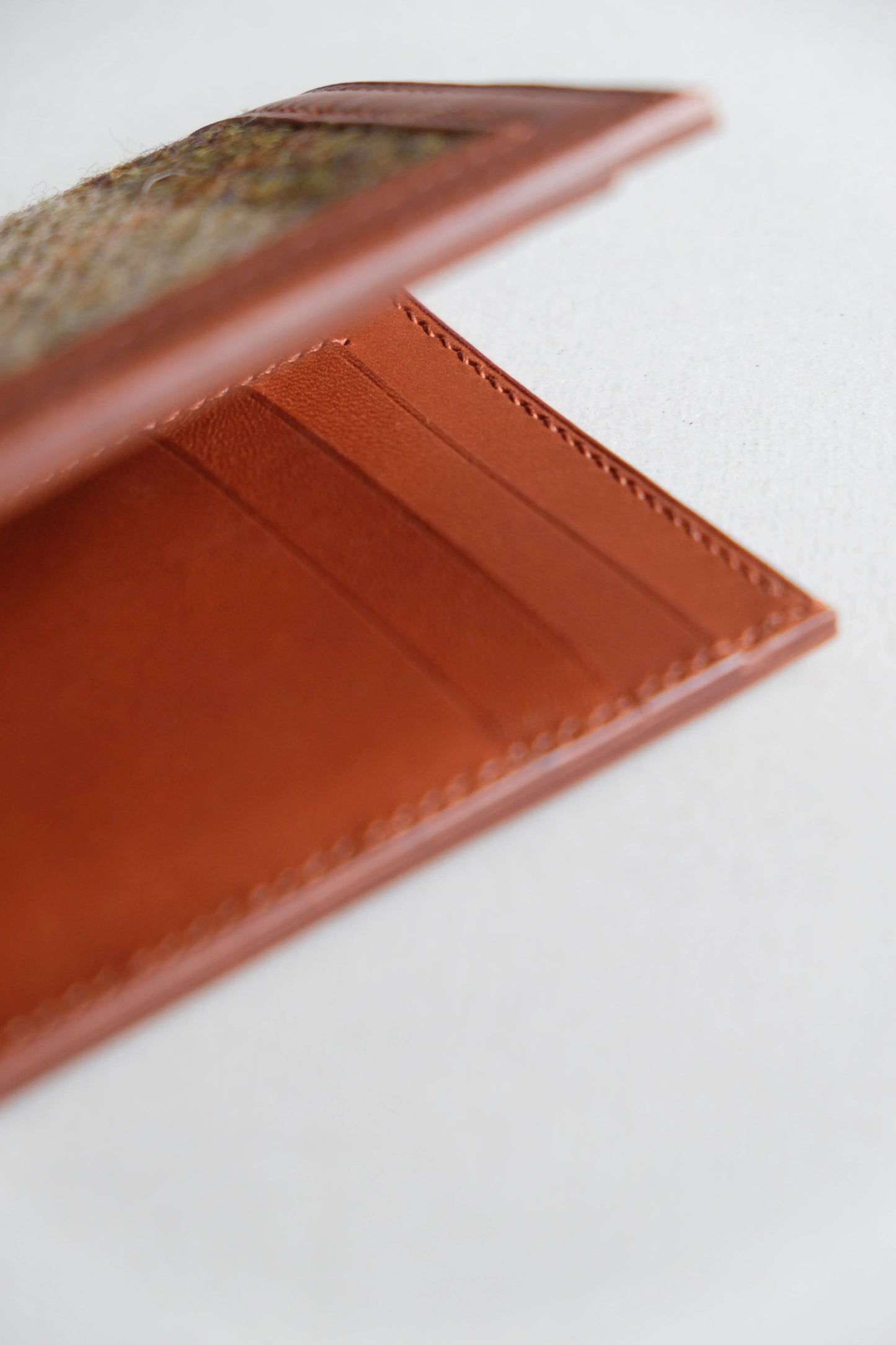 Harris Tweed 皮革拼布銀包 - Workers Regain