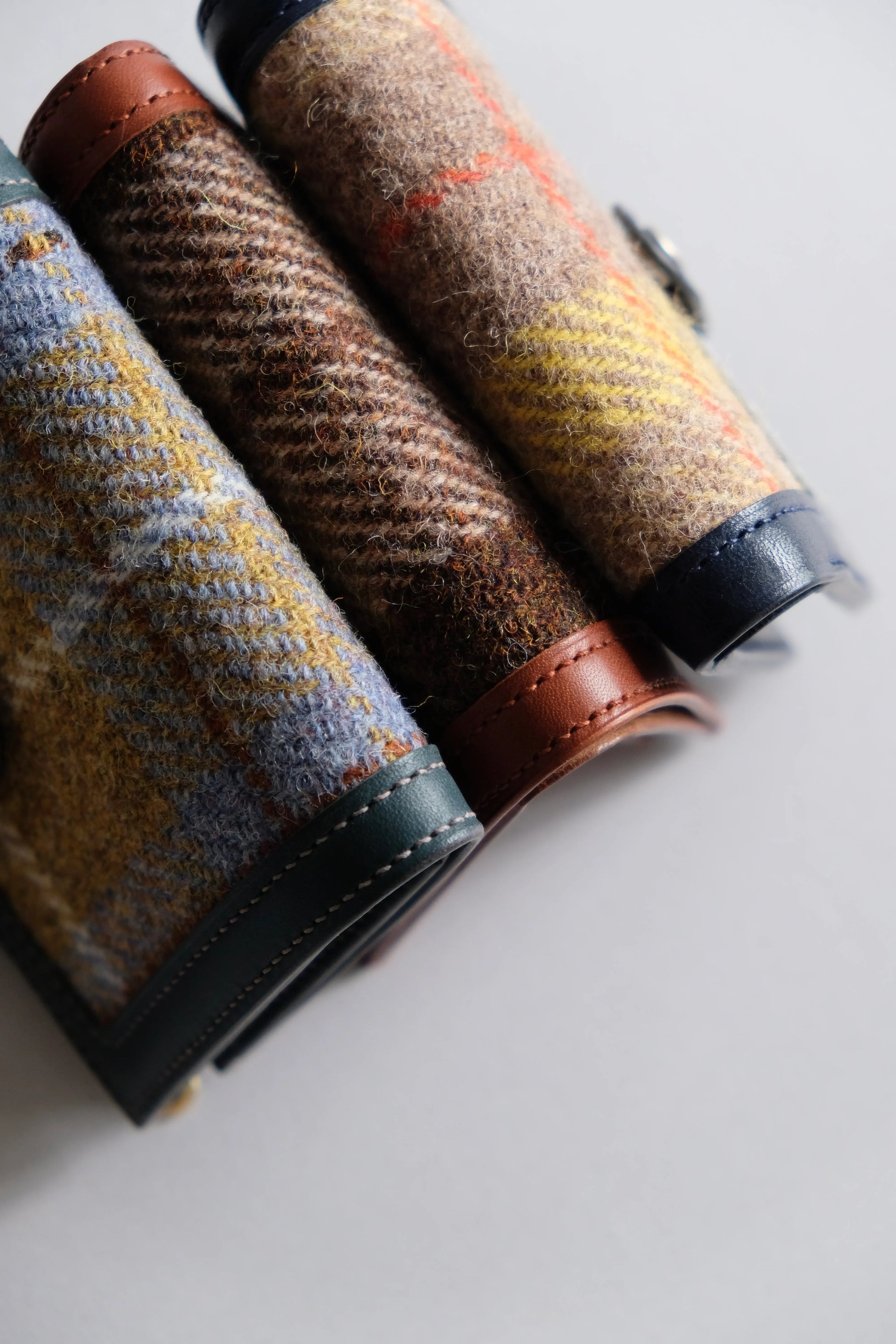 Harris Tweed 皮革拼布銀包 - Workers Regain