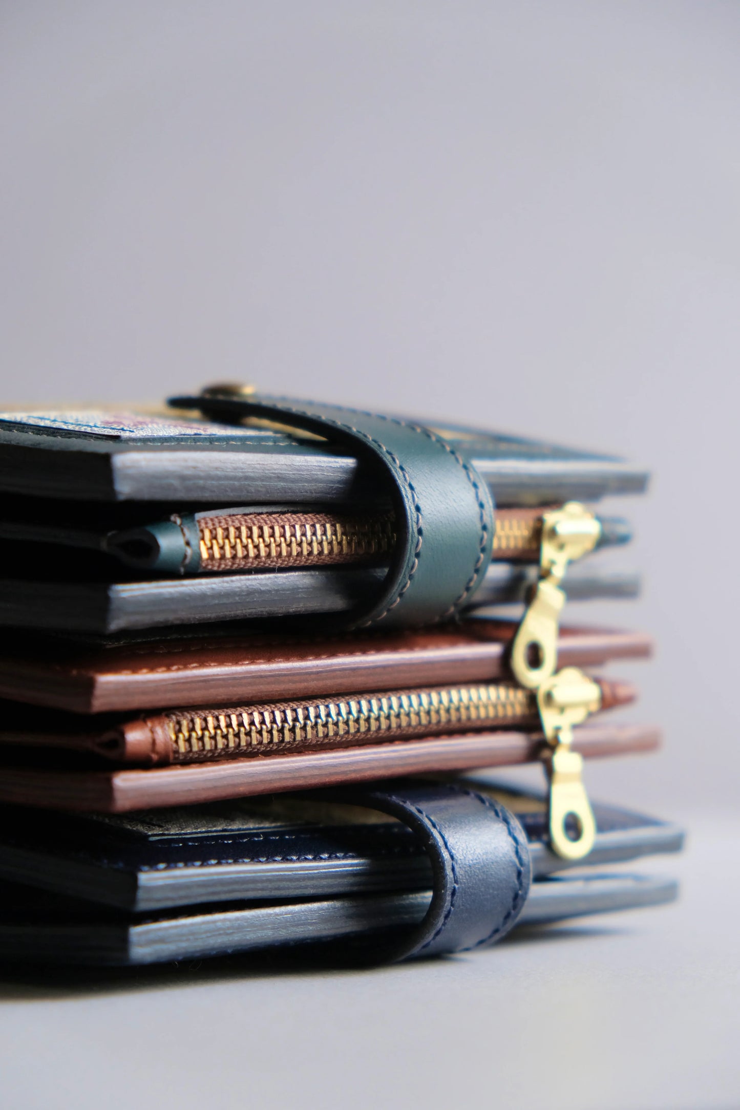 Harris Tweed 皮革拼布銀包 - Workers Regain