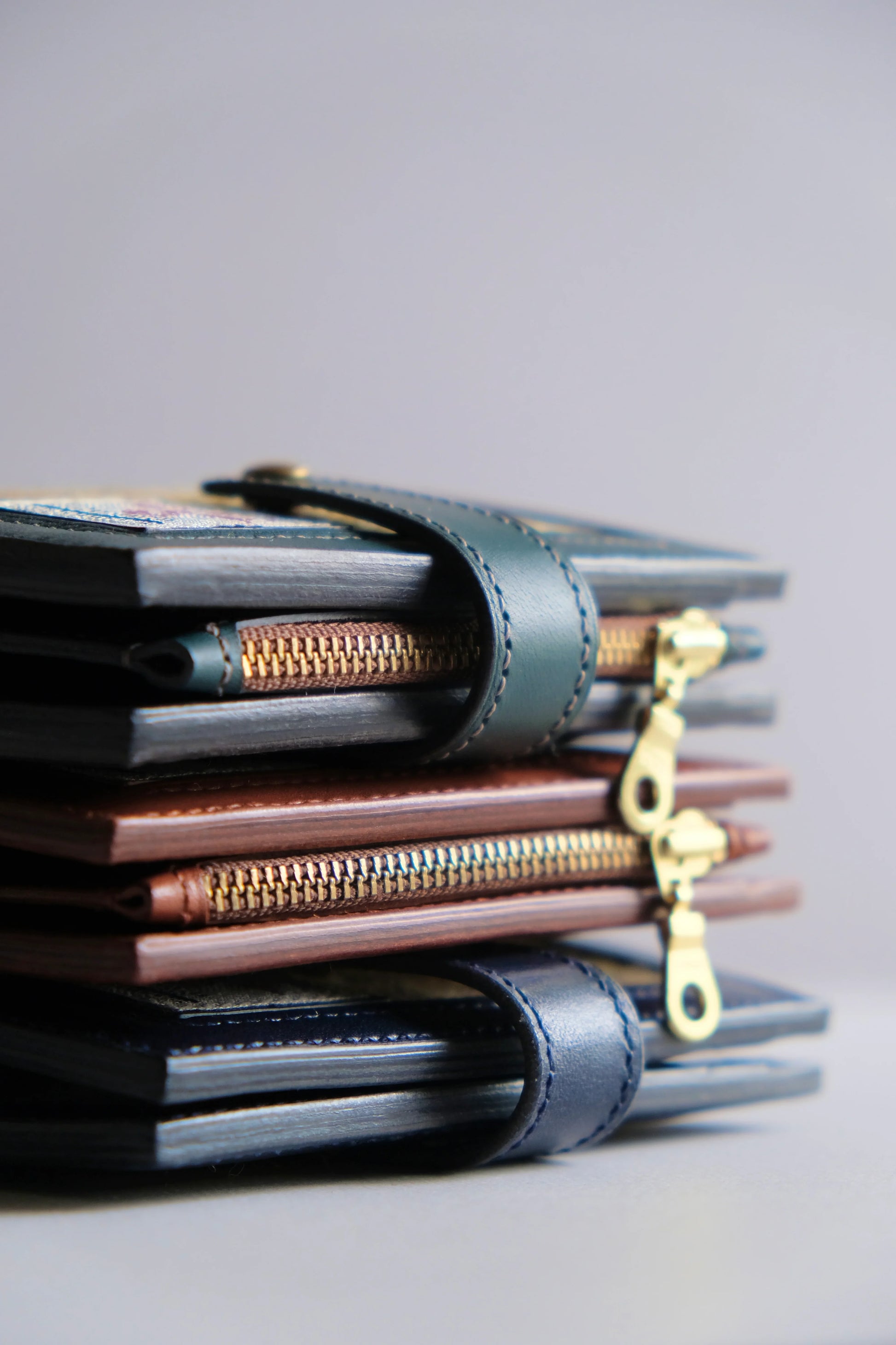 Harris Tweed 皮革拼布銀包 - Workers Regain