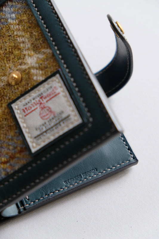 Harris Tweed 皮革拼布銀包 - Workers Regain