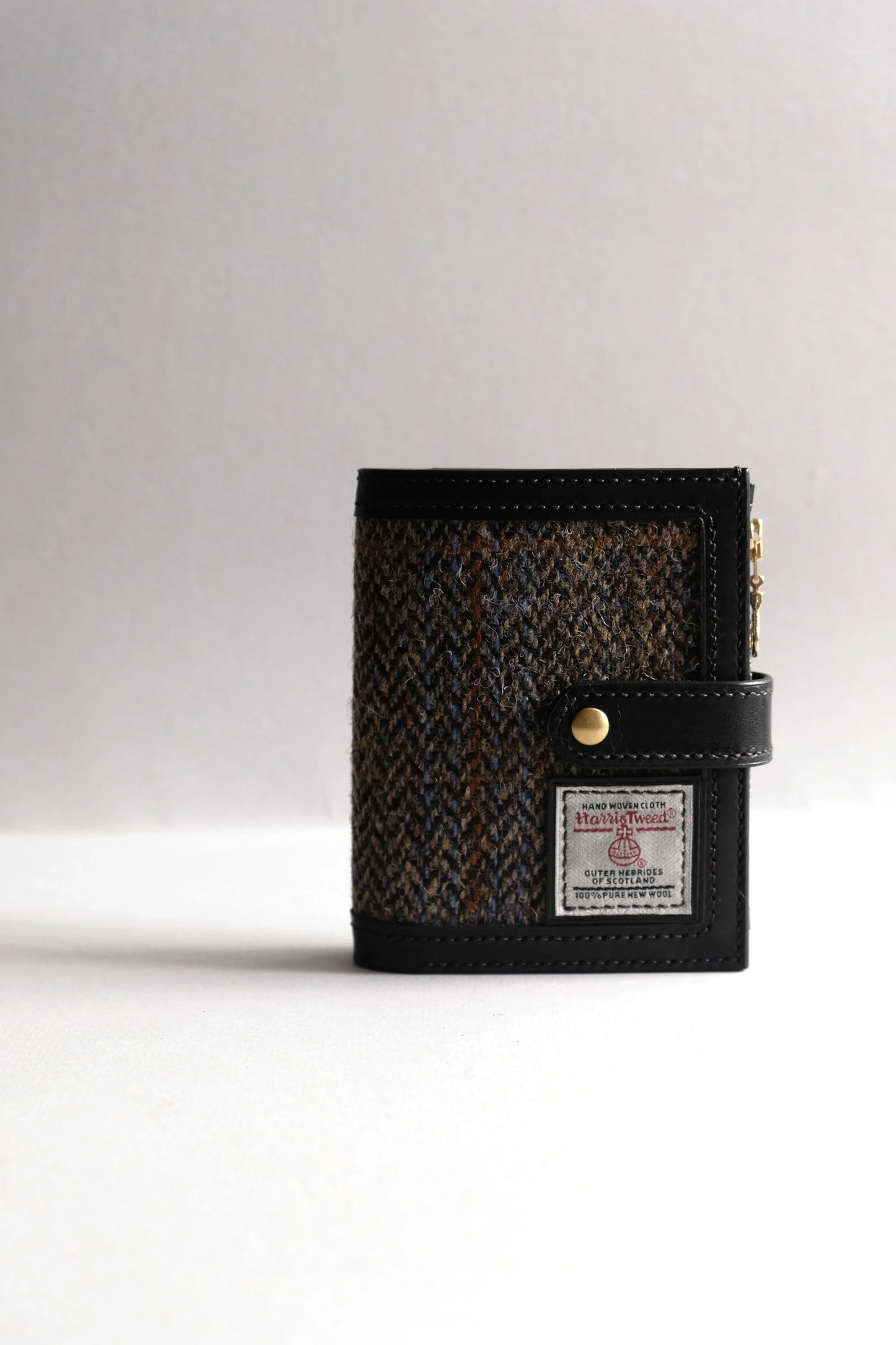 Harris Tweed 皮革拼布銀包 - Workers Regain