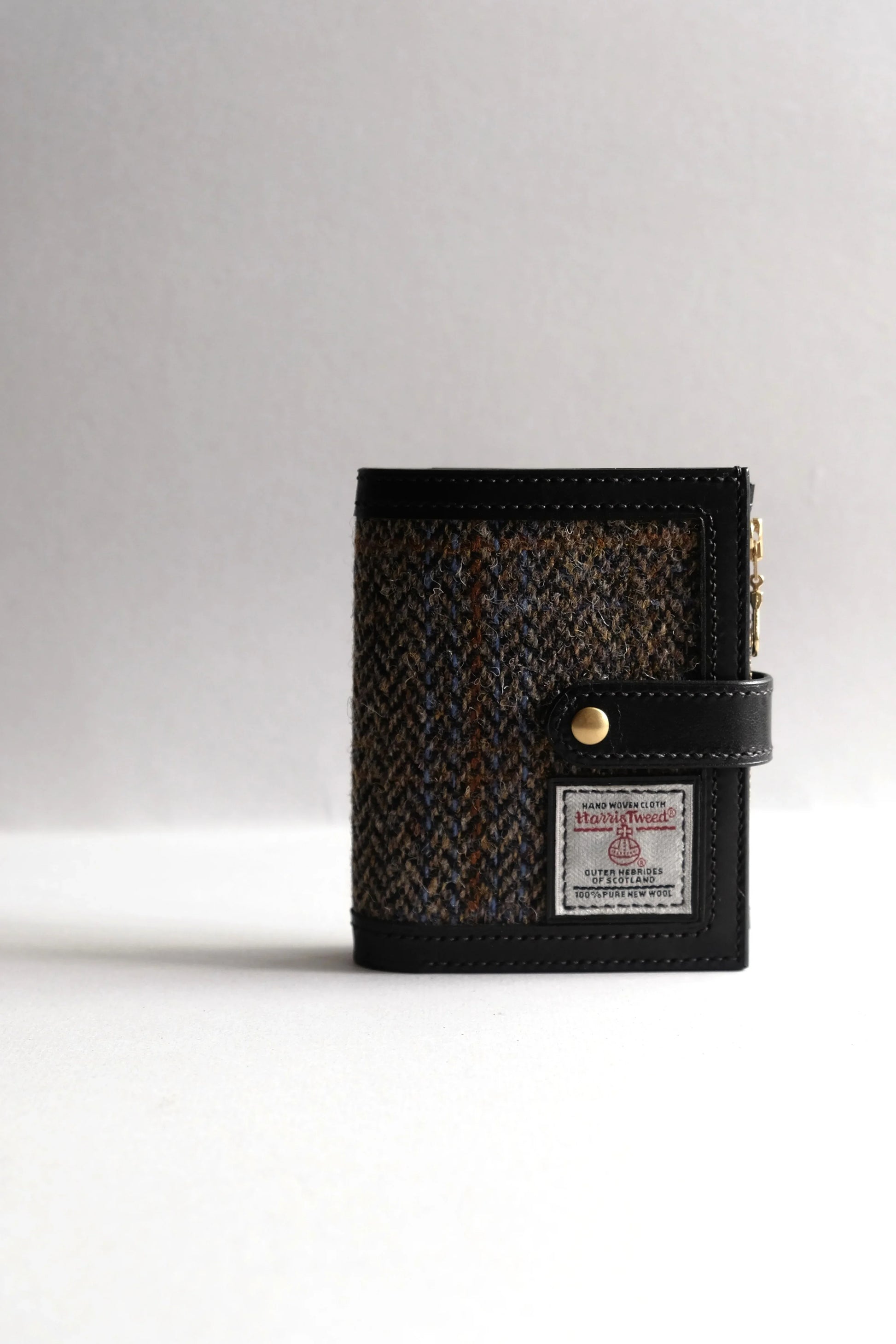 Harris Tweed 皮革拼布銀包 - Workers Regain