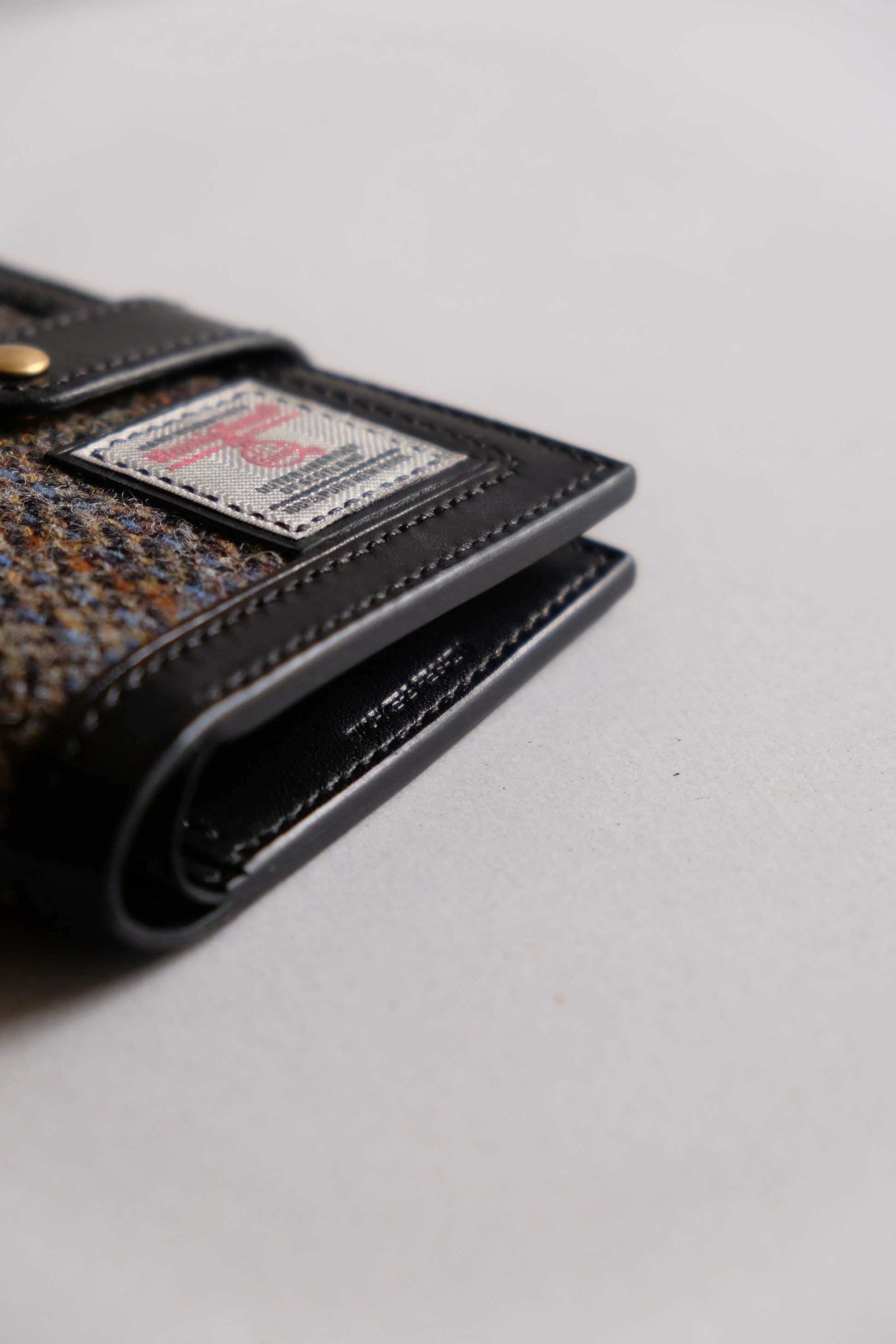Harris Tweed 皮革拼布銀包 - Workers Regain