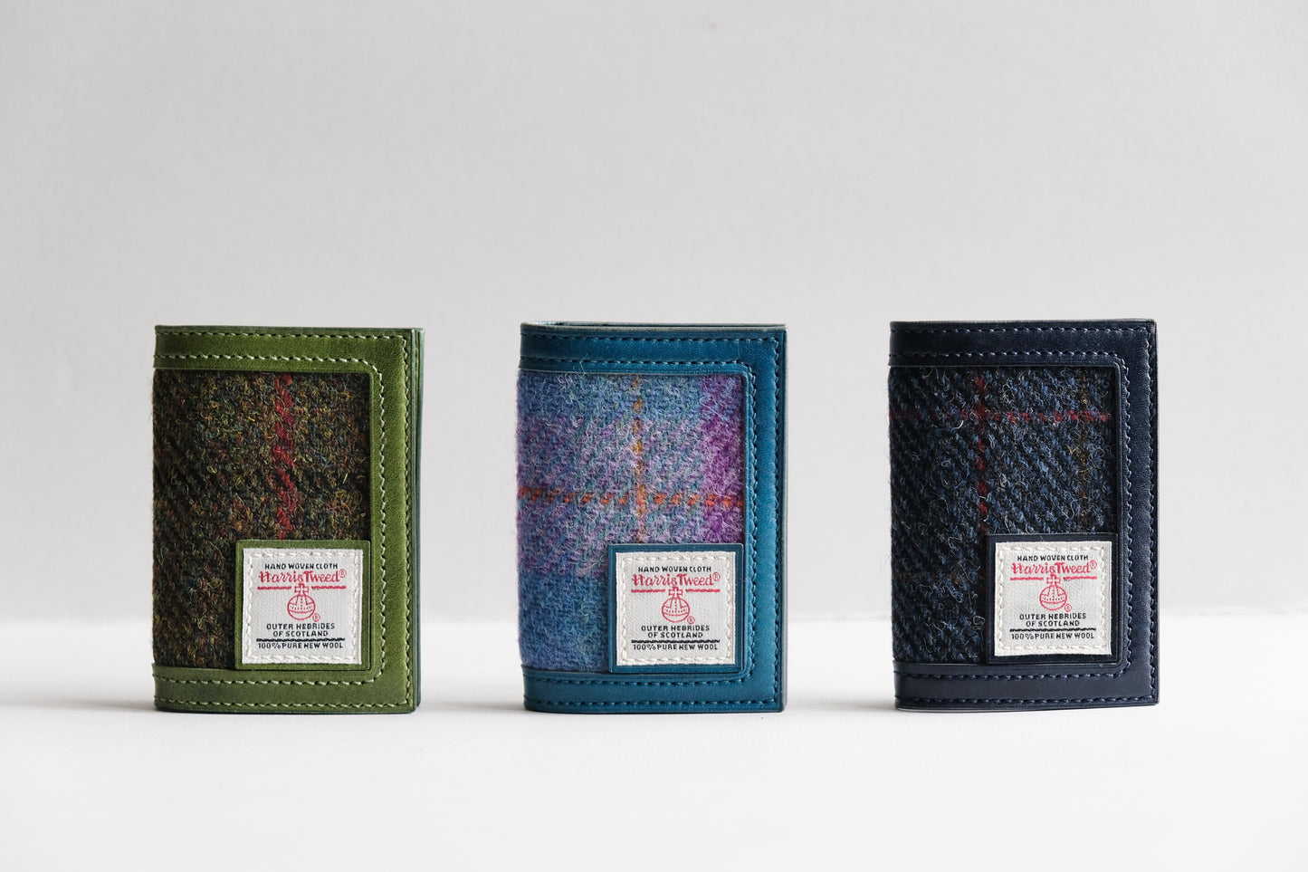 Harris Tweed 皮革拼布卡片套