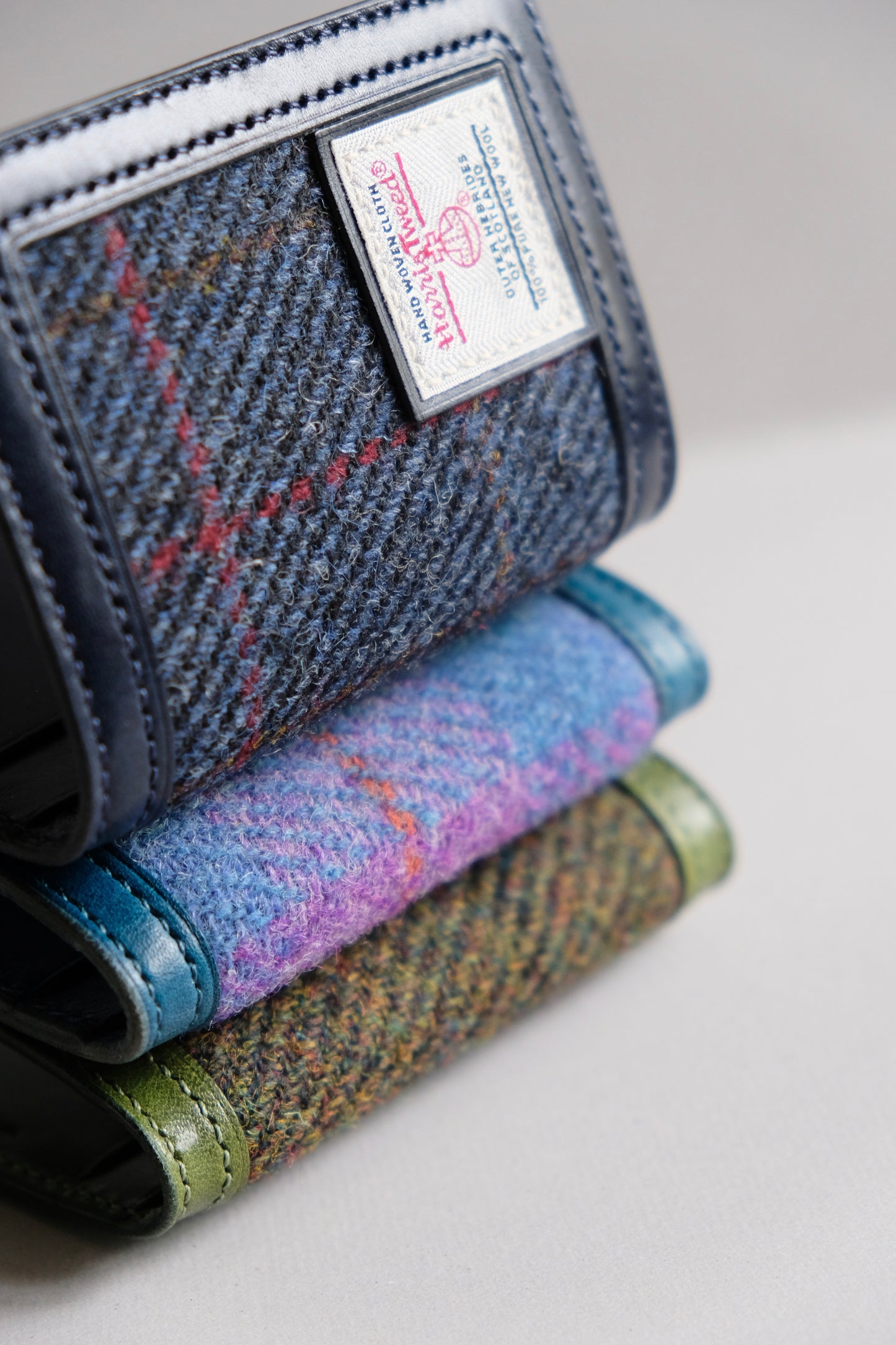 Harris Tweed 皮革拼布卡片套