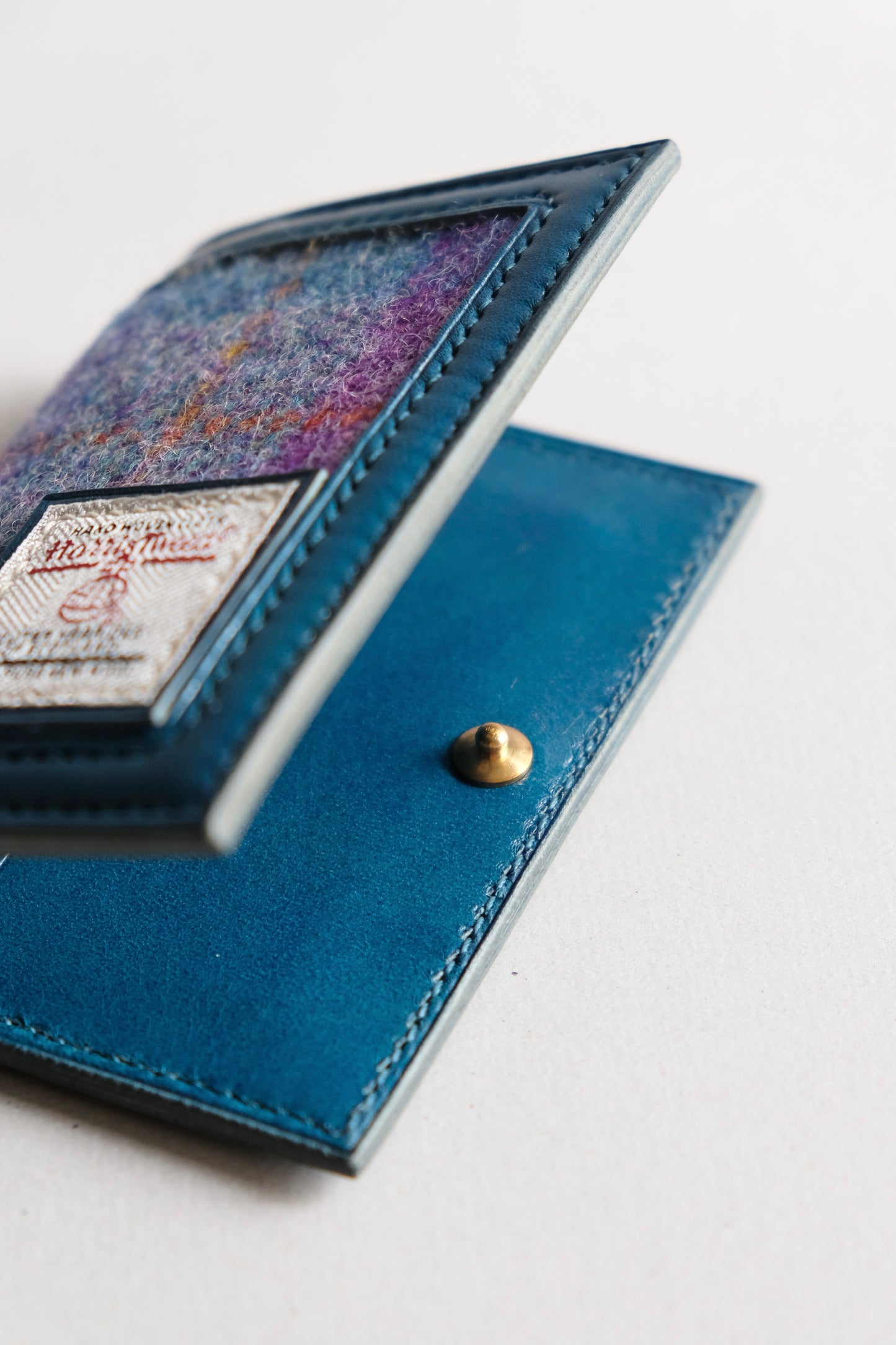 Harris Tweed 皮革拼布卡片套