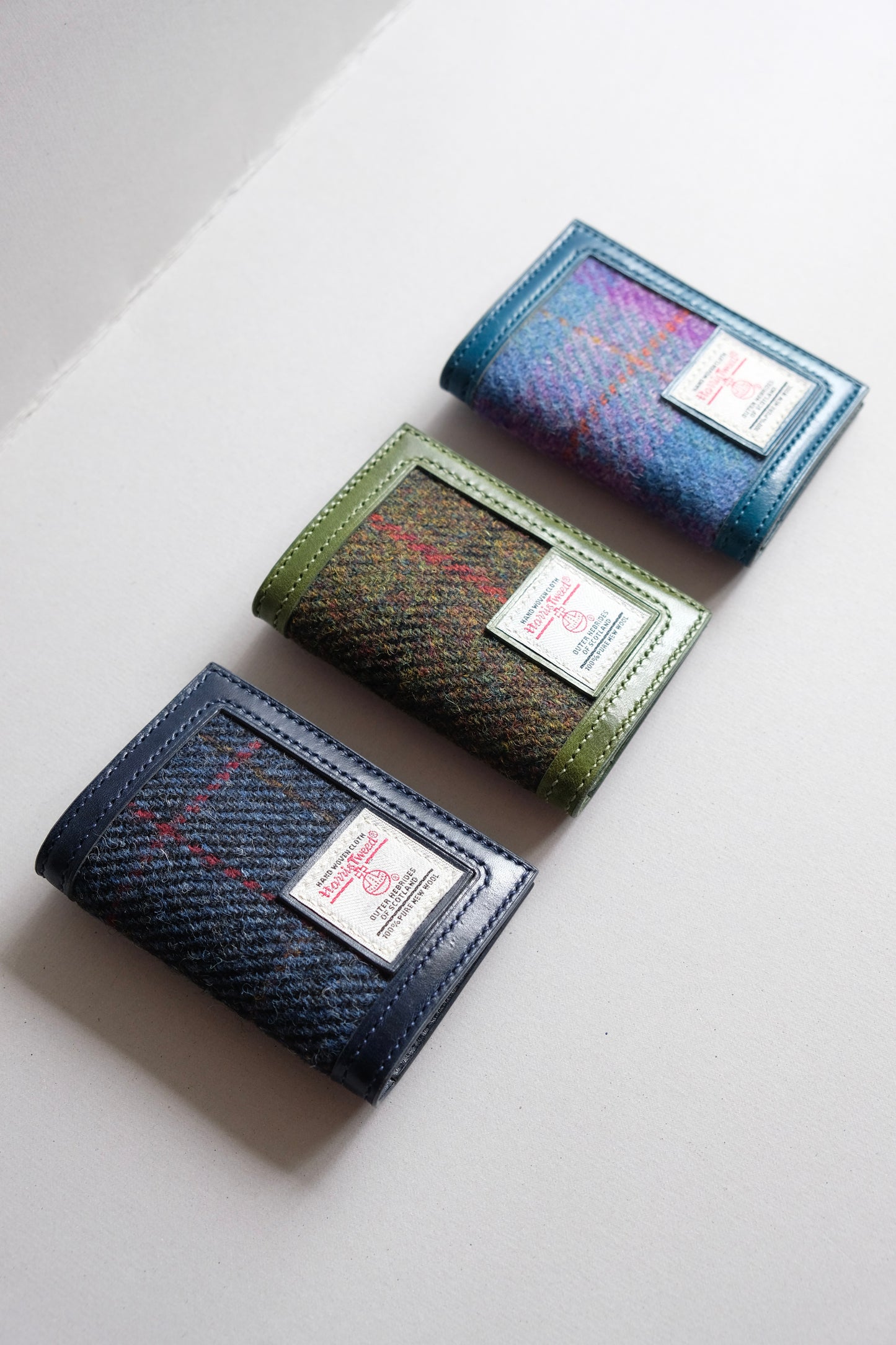 Harris Tweed 皮革拼布卡片套