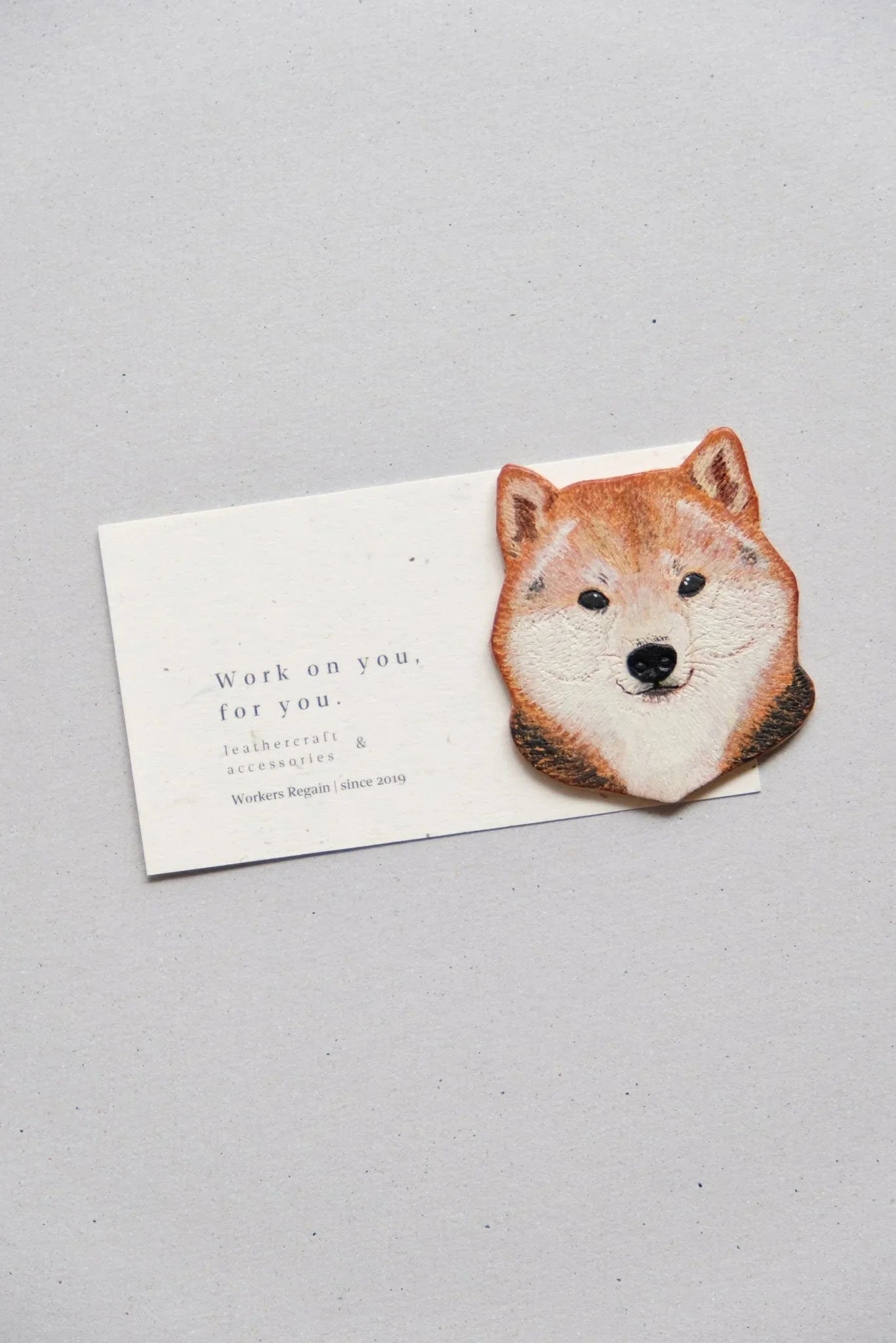 手繪皮革似顏繪(犬) - Workers Regain